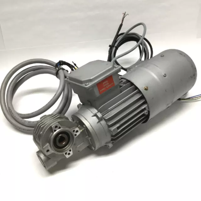 Lenze M63b4 Motor 3-Phase 230/460V Delta/Wye 50/60Hz 1/4HP w/Gearbox 10:1 Ratio
