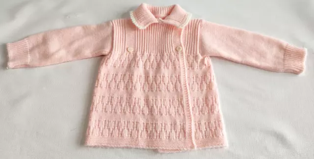 Vtg Long Sleeve Pink Turtleneck Baby Sweater or Sweater Dress~Size?~Soft~Gorgeos