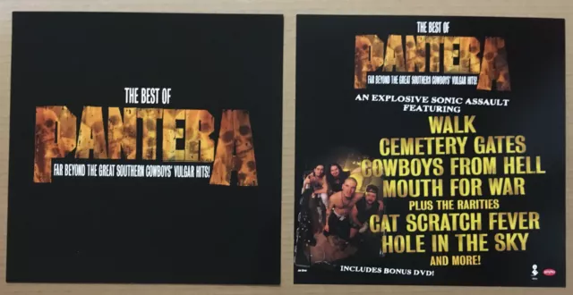 PANTERA Rare VINTAGE 2003 DOUBLE SIDED PROMO POSTER FLAT for Best CD 12x12 MINT