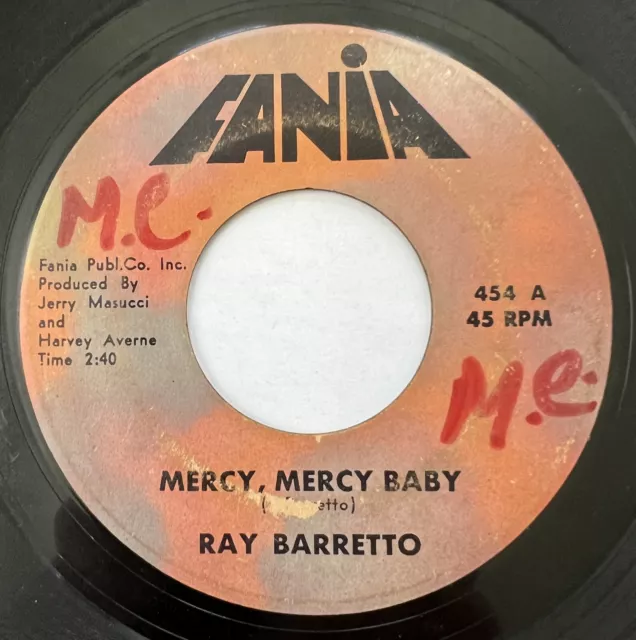Latin 45 / Ray Barretto “Mercy Mercy Baby / Soul Drummers” Boogaloo Funk ~ HEAR