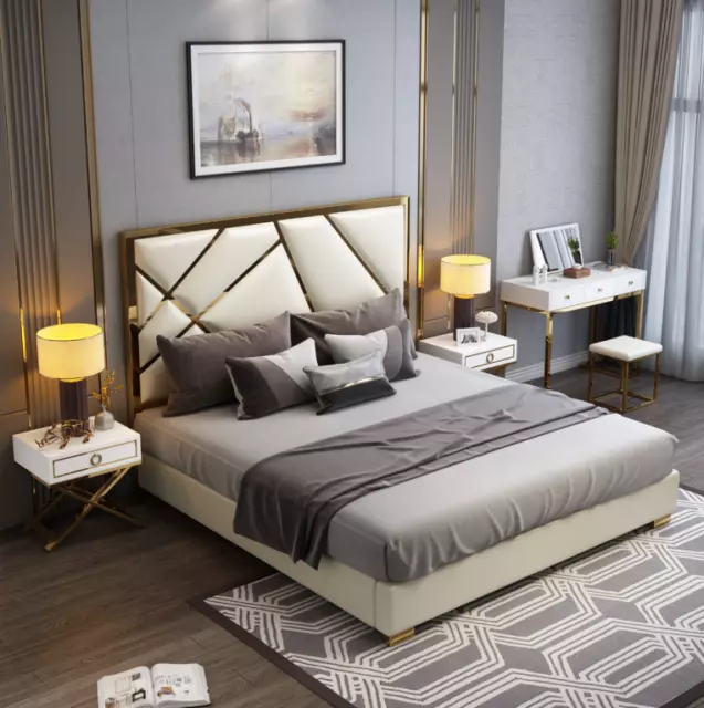 Bett Polster Design Luxus Doppel Hotel Betten Schlaf Zimmer 180x200cm