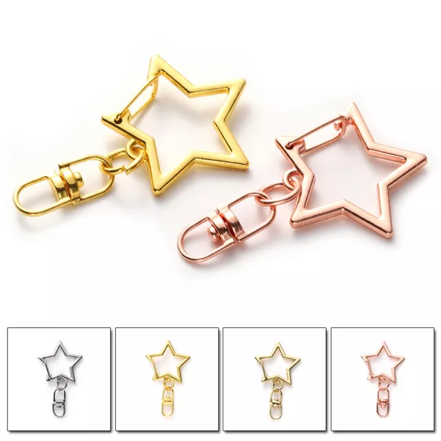 10 piezas Gancho en forma de estrella Llavero Conector Hágalo usted mismo Accesorios para fabricación de joyas