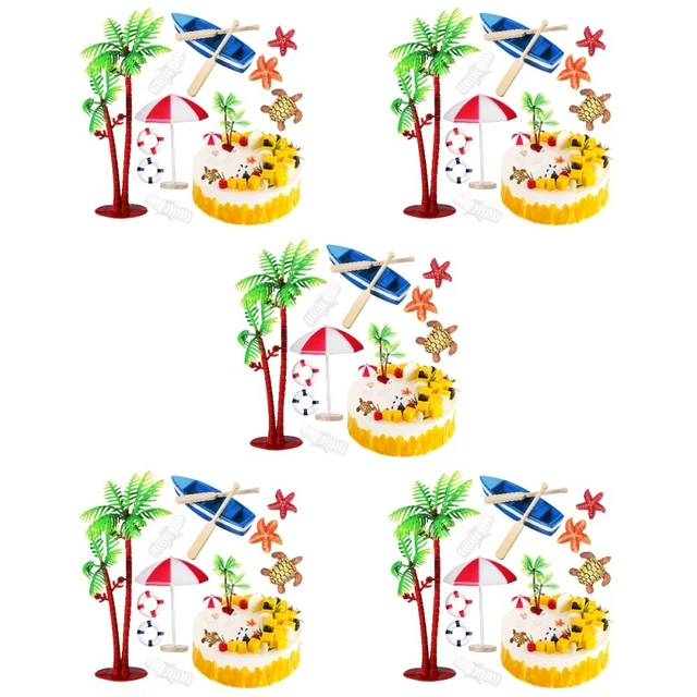50 pz decorazioni decorative per torta da spiaggia decorazioni per torta per festa