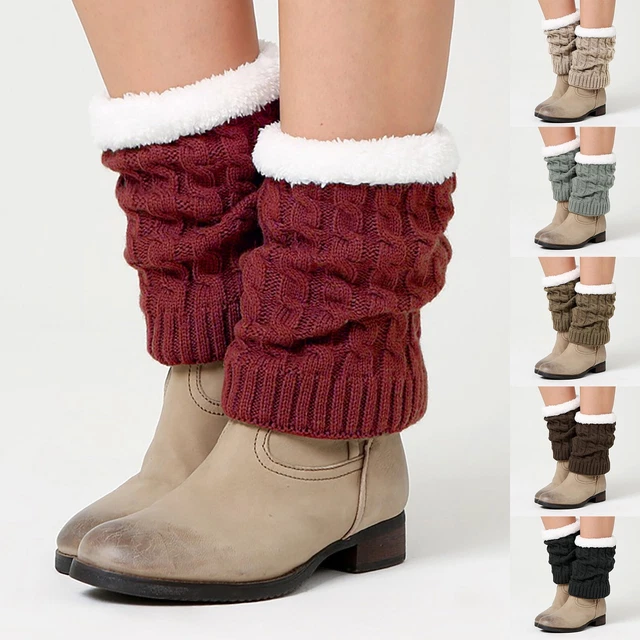 Knee Warmers And Leg Warmers Knitted And Thickened Wool Warm Boots Twist And