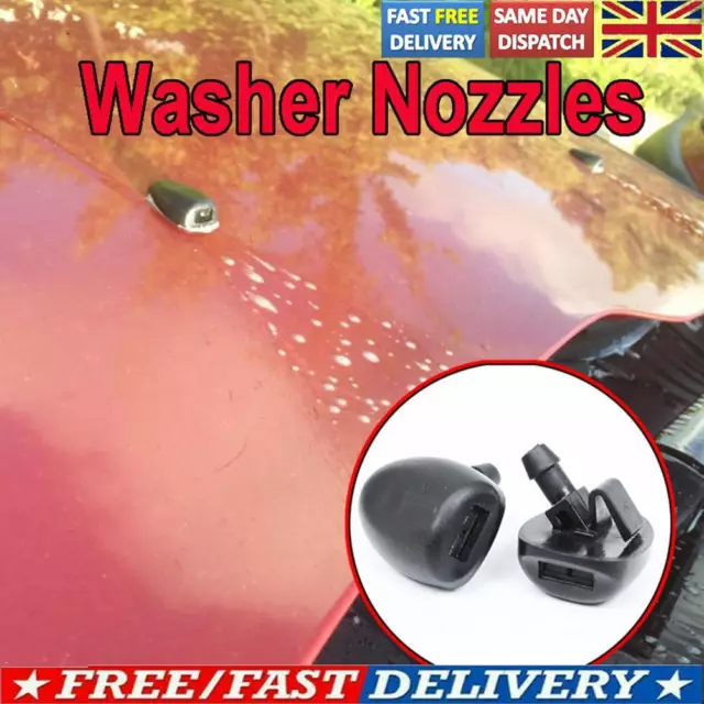 X2 Front Wiper Washer Jet Nozzle Jet Spray Fan For Peugeot Citroen Nozzles