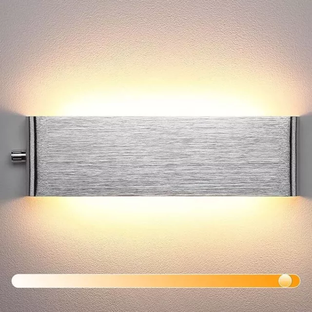Lightess 15W Dimmbare Wandlampe mit Schalter Wandleuchte Innen LED Treppenhaus