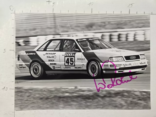 Walter Röhrl AUDI V8 Werksfoto 1990 DTM Autogrammkarte orgin sign!!