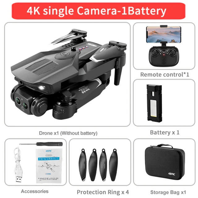 4DRC V4 RC Drone 4K 1080P HD Wide Angle Camera Wifi Fpv Dual Camera Foldable