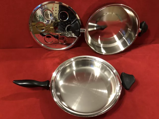 Carico Ultra Tech II Ultra Core T304 SS 11" Frying Pan With Lid And Steamer.