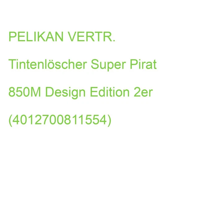 PELIKAN VERTR. Tintenlöscher Super Pirat 850M Design Edition 2er (4012700811554)