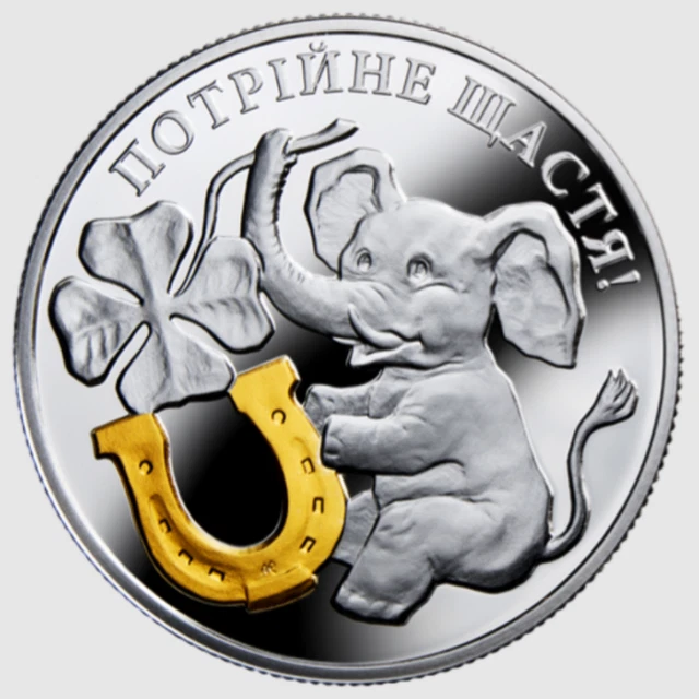 ニウエ　2014年　$1　@4-35 2014 NIUE $1 Dollar - Three Lucky Charms - Sterling Silver