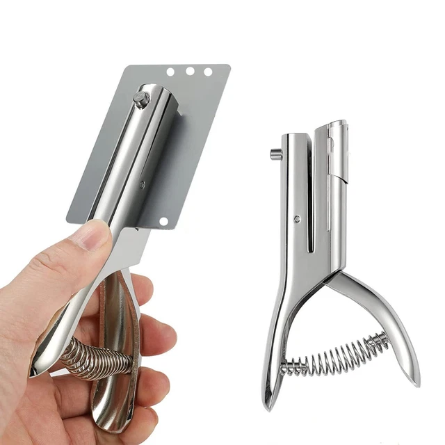 Portable Hand Held Single Hole Punch - Heavy Duty Puncher (1/8''-3MM Hole)