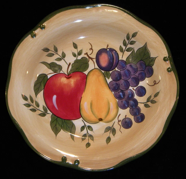 HOME TRENDS "Granada" Hand Painted Ceramic Dinner Plates