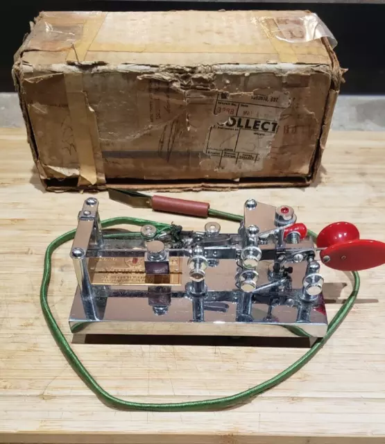 VTG Vibroplex lightning bug deluxe #160292 radio key morse code semi-Automatic