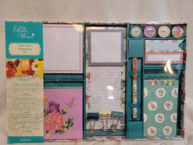 The Pioneer Woman Sweet Rose 60-Piece Stationery Set