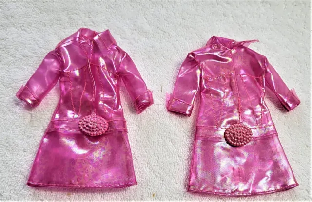 Barbie Doll lot of clothes lot of 2 pink dress coats
