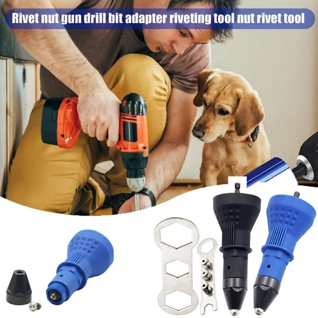 Portable Electric Rivet Nut Adapter Cordless Insert Riveting Tool Accessorie