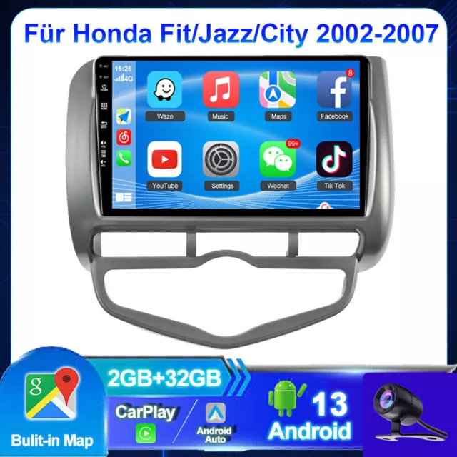 Autoradio Android 13 Für Honda Fit/Jazz/City 2002-2007 Car Play GPS Navi AM 32GB