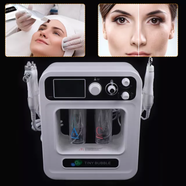 4En1 300W Hydro Machine Pro Agua Dermoabrasión Facial Profunda Belleza Hogar Cara NUEVA