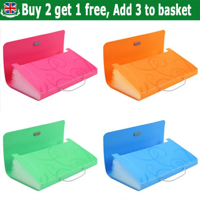 13 Pocket Expanding A6 Box File Organiser Paper Documents Invoice Folder Case tl