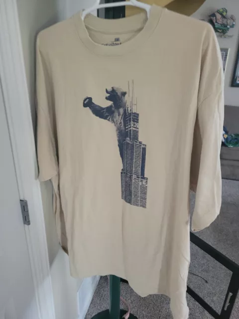 Chicago Bears Beige T-shirt Sz 4X unique print