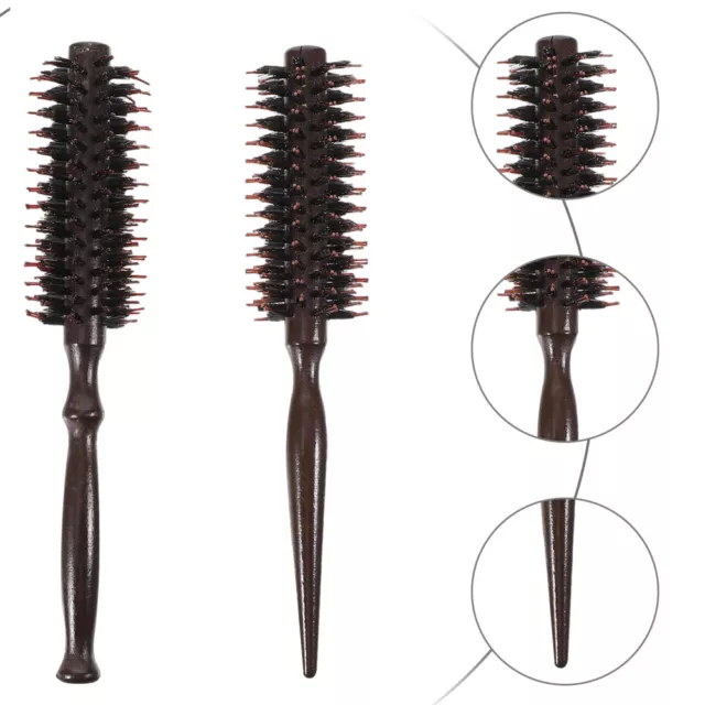 2 Pcs Haarbürste Mit Borsten Holzkamm Spitzem Schwanz Hair Treatment