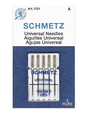 Tamaño: 65/9 --- Universal - Agujas para máquina de coser doméstica (130/705 H) de SCHMETZ