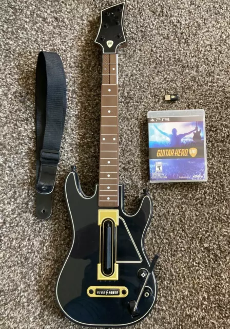 PS4 Guitar Hero Live Bundle Sony Playstation 4 Game Guitars Strap & Dongle