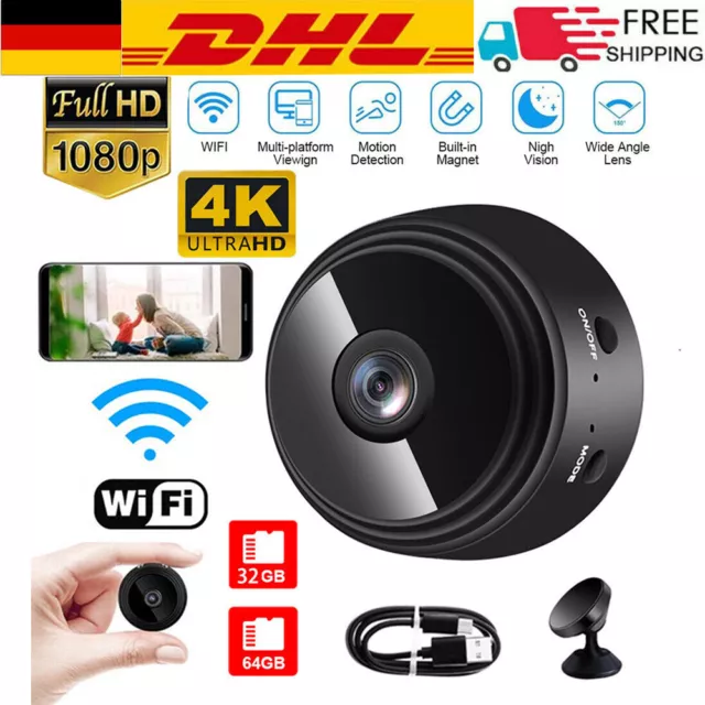 Nachtsicht Überwachungskamera 1080P Wifi IP Camera Wlan kamera Cam HD Bluetooth