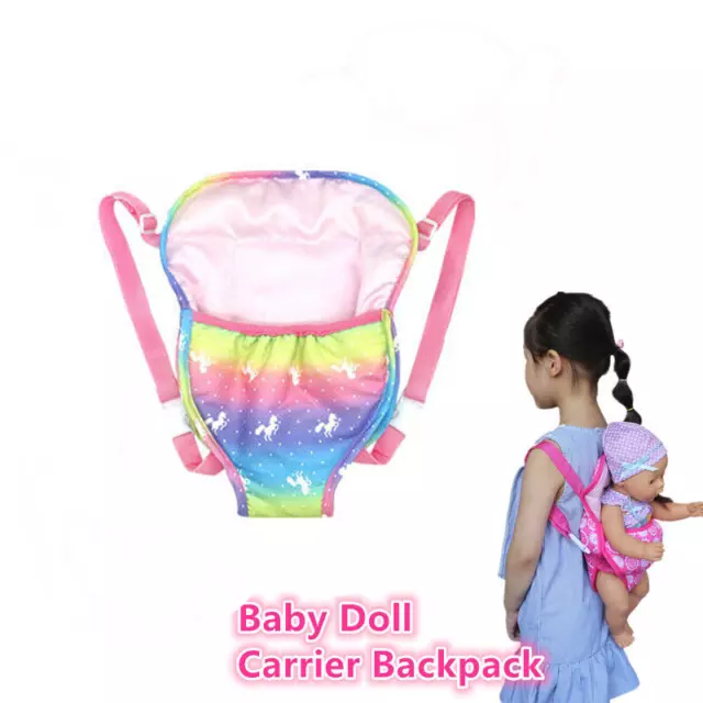 New Sleep Clothe Baby Dolly Children Toy Accessories Doll Toys Carrier Backpack