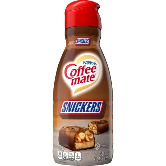 Nestle Coffee Mate Snickers Liquid Creamer 946ml - Best Before Date: 16/02/2024