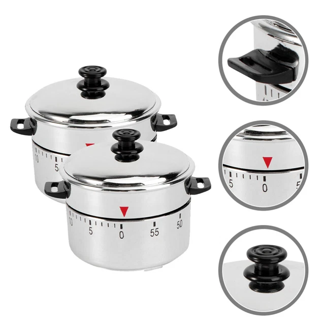 Hoshen - Timer meccanico da cucina, timer per cottura e cottura, promemoria tempo, timer manuale, orso, bianco