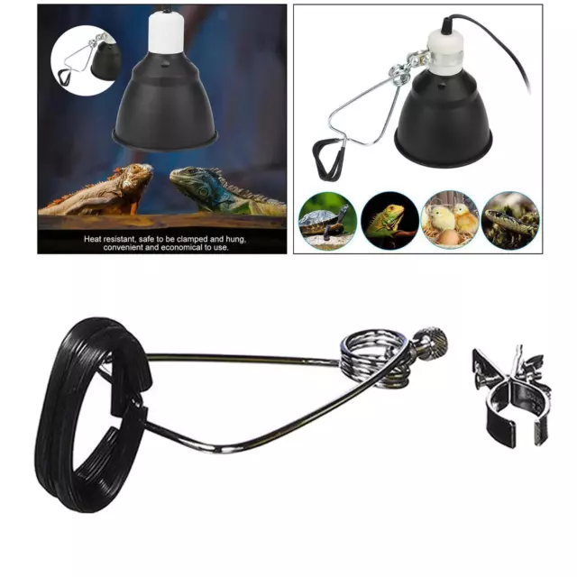Reptile Heat Lamp Clamp Heating Basking Light Clip Base Turtle Fish Tank