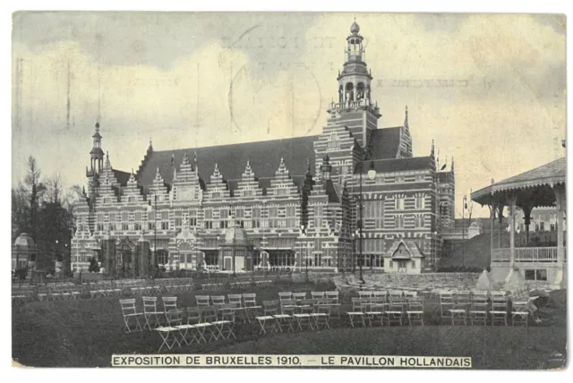 CPA Carte Postale Ancienne BELGIQUE BRUXELLES Expo 1910 Pavillon Hollandais