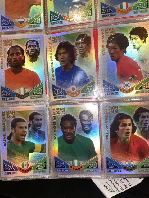 COMPLE SET *RARE* 2010 Match Attax World Cup Trading Cards - Man of the Match