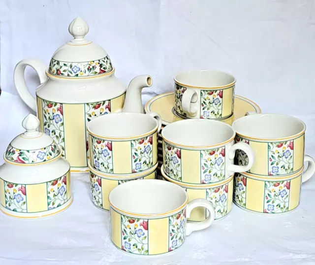 Service à Thé VILLEROY & BOCH Modèle Virginia 8 tasses Théière Sucrier