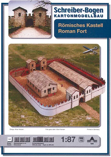 Kartonmodell Römisches Kastell 1:87 Schreiber Bogen