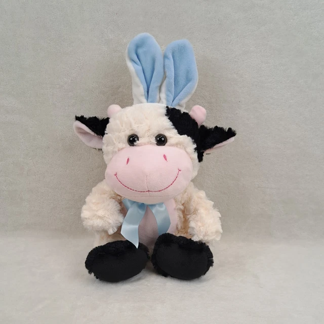 Kellytoy Cream Lamb Cow Plush 12" Bunny Rabbit Ears Easter Stuffed Animal Toy