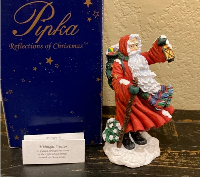 PIPKA Reflections Of Christmas "Midnight Visitor" Santa Figurine