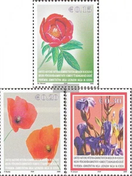 kosovo (UN-Administration) 28-30 mint never hinged mnh 2005 Locals Flora