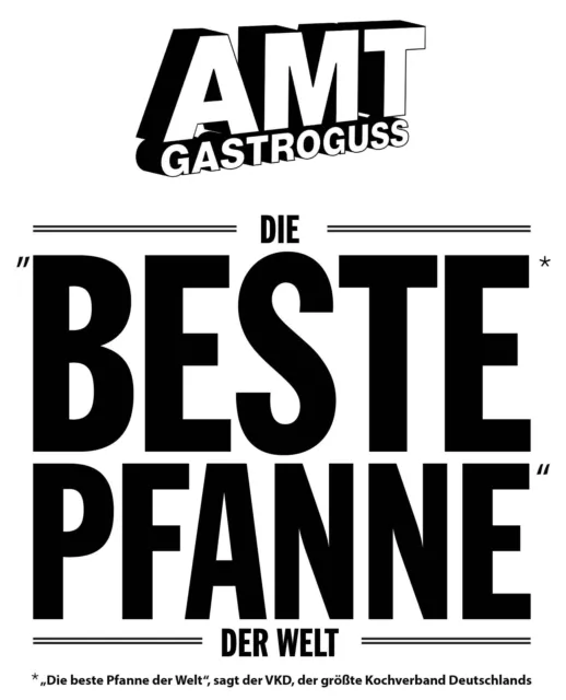 AMT Bratpfanne Schmorpfanne Ø 28 x 5 cm Höhe Best-Pan Gastro-Guss Profi NEU 2