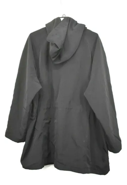 Nautica Womens Black Long Sleeve Full Zip Snap Front Casual Parka Jacket Coat 3X 2