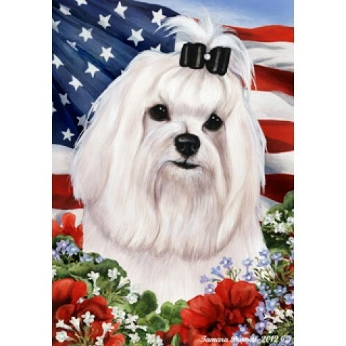Patriotic (1) House Flag - Maltese (Show) 16222