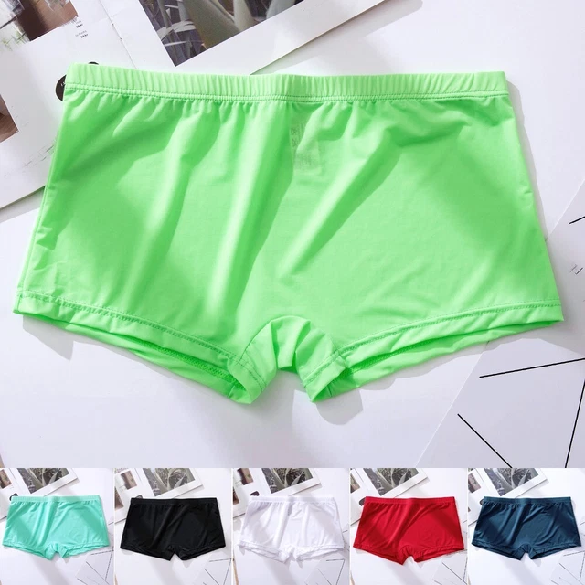 Hommes Respirant Confortable Glace Soie Boxer Slip Short Renflement Slip Neuf