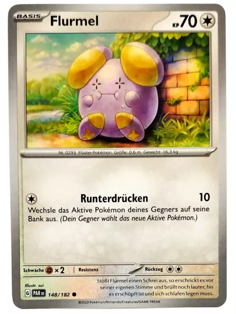 Pokemon Karte: Flurmel 148/182 Paradoxrift Deutsch NM