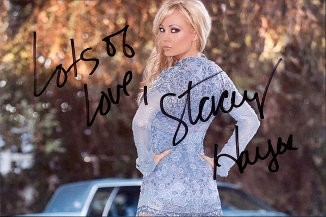 Stacey Hayes Signed 4x6 Photo Playboy Model Sexy Lingo Host INSREM Autograph