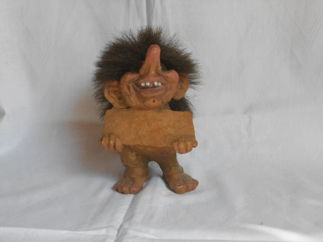 Figurine Troll NYFORM Norvège N°186 – Résine, 15 Cm, Vintage Neuve