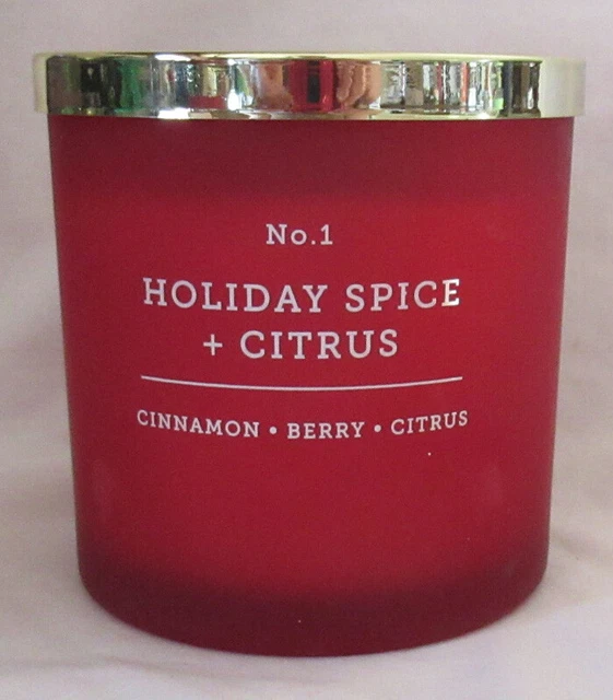 KIRKLAND'S 13 OZ Large Jar 3Wick Candle 2832 hrs No. 1 HOLIDAY SPICE