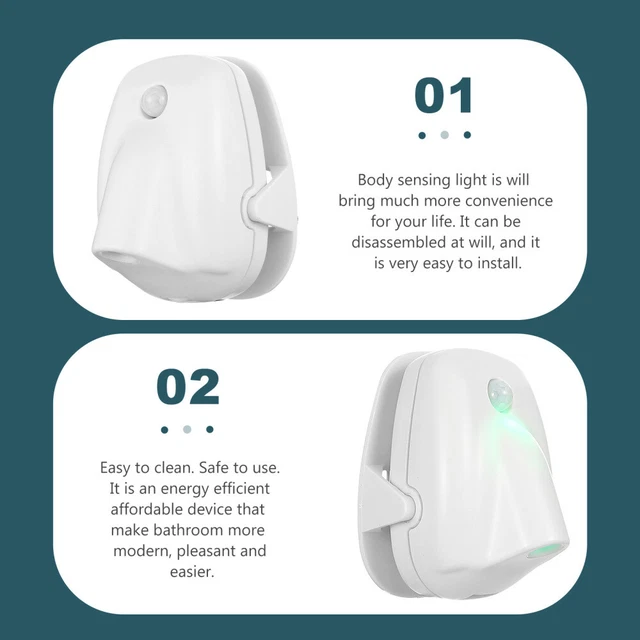 MOTION SENSOR LED Night Lights Ceiling Projector Toilet Lid £11.65