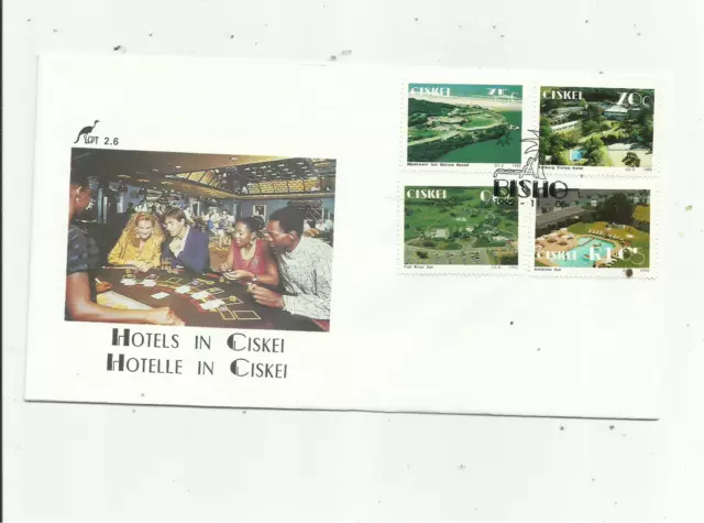 Ciskei. 5/11/1992.   Hotels in Ciskei.  First Day Cover.